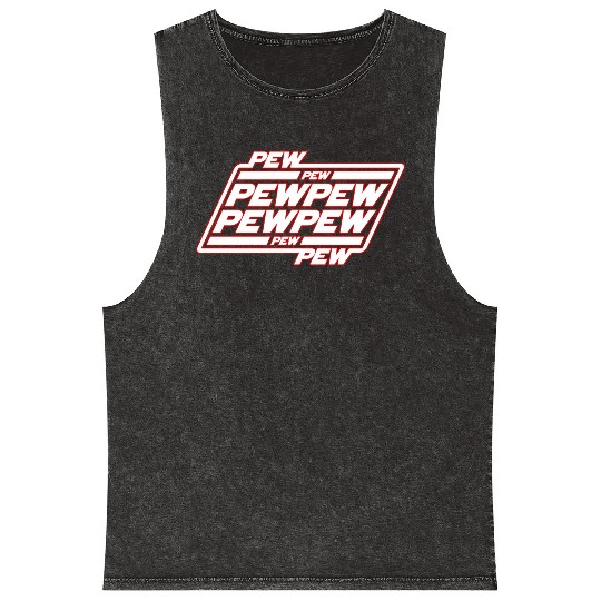 Pew Pew Pew Mineral Wash Tank Tops