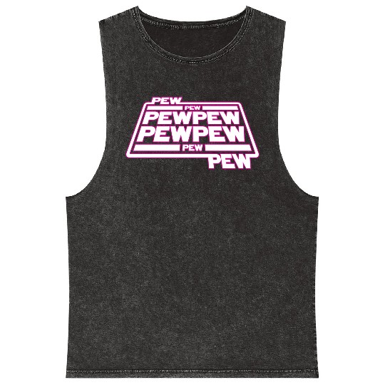 Pew Pew Pew Mineral Wash Tank Tops