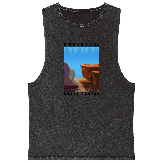Adventure Grand Canyon cool design Mineral Wash Tank Tops