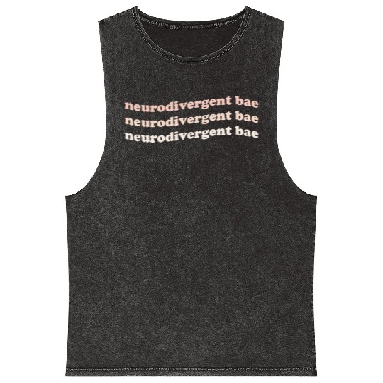 Neurodivergent Bae Mineral Wash Tank Tops