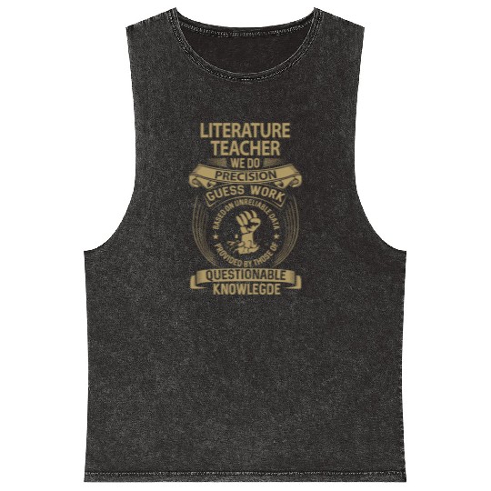 Literature Teacher Mineral Wash Tank Tops - We Do Precision Gift