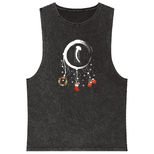 Winter dreamcatcher Christmas Jellyfish Mineral Wash Tank Tops
