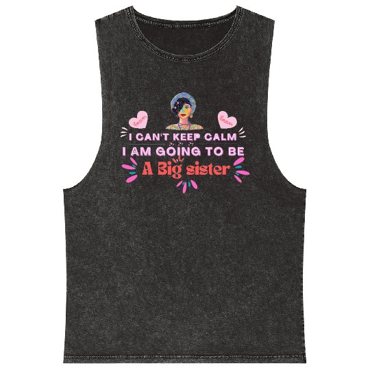 I'm Going To Be A Big Sister , design by roka0000 Mineral Wash Tank Tops