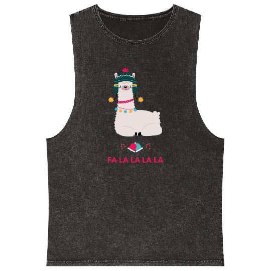 Fa La La La LLama ! Mineral Wash Tank Tops