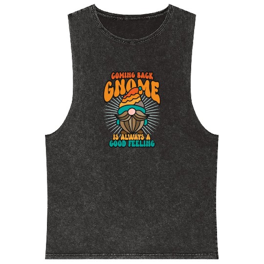 Garden Gnomes Gnome Lover Funny Gnome Gardening Mineral Wash Tank Tops