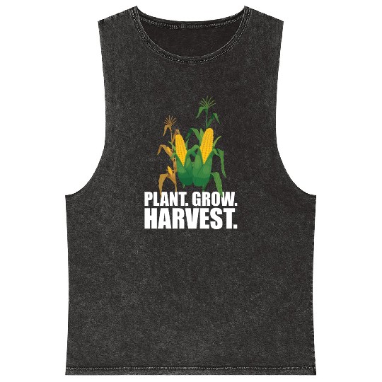 Corn Farmer - Plant Grow Harvest Mineral Wash Tank Tops