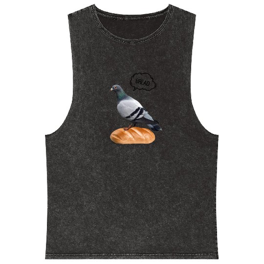 Pigeon the bread lover Mineral Wash Tank Tops