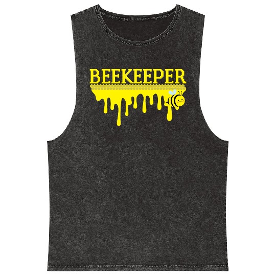 Bee Keeper Beekeeper, Funny Bee Hive Honey Lover Mineral Wash Tank Tops