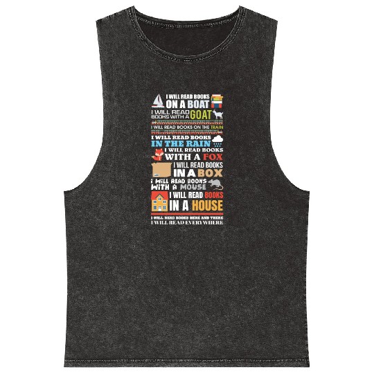 Reading Library Literature Read Books Lover Reader Mineral Wash Tank Tops