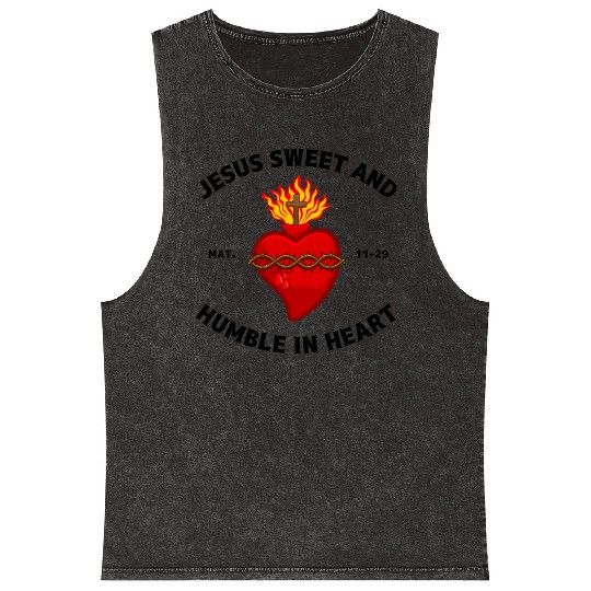 Sacred Heart of Jesus Mineral Wash Tank Tops