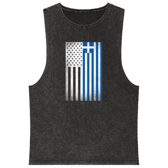 Greece Design for proud Greek Americans Mineral Wash Tank Tops