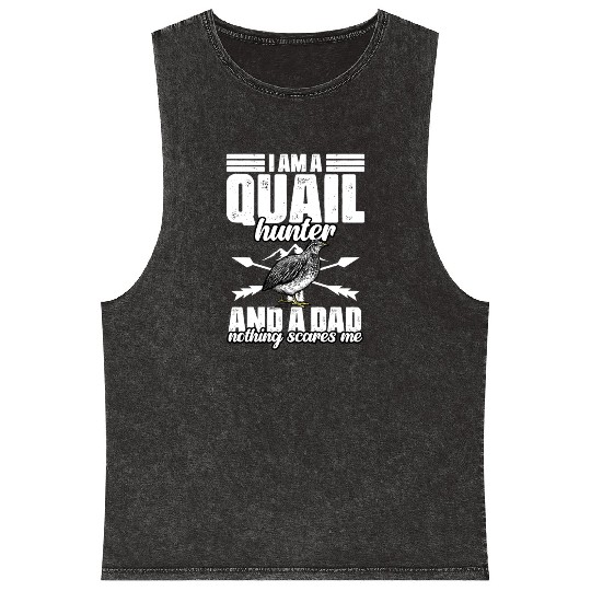 Funny Quail Hunting Hobby Northern Bobwhite Quail Mineral Wash Tank Tops