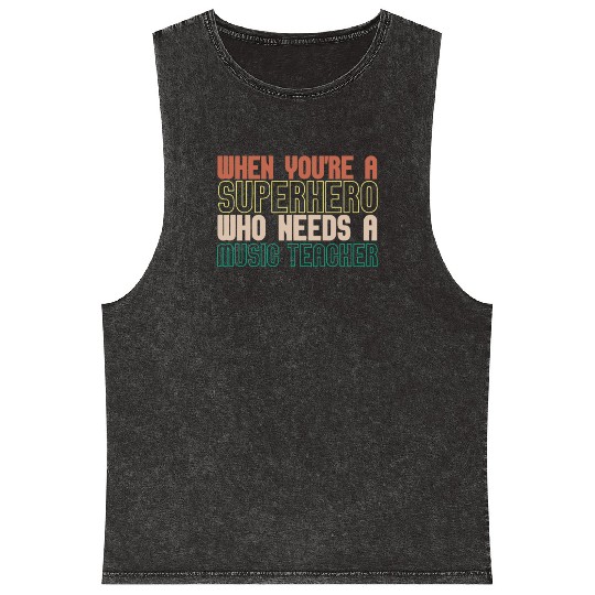 Music Teacher Mineral Wash Tank Tops