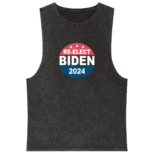 Re-Elect Joe Biden 2024 Democrats Mineral Wash Tank Tops