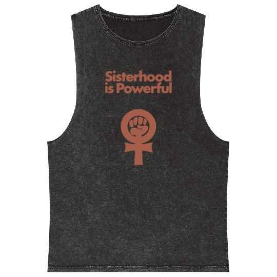 Sisterhood is Powerful Mineral Wash Tank Tops
