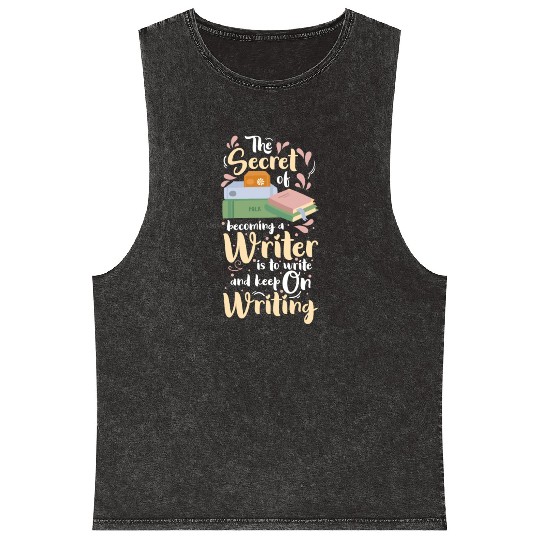 Writer Journalist Author Mineral Wash Tank Tops