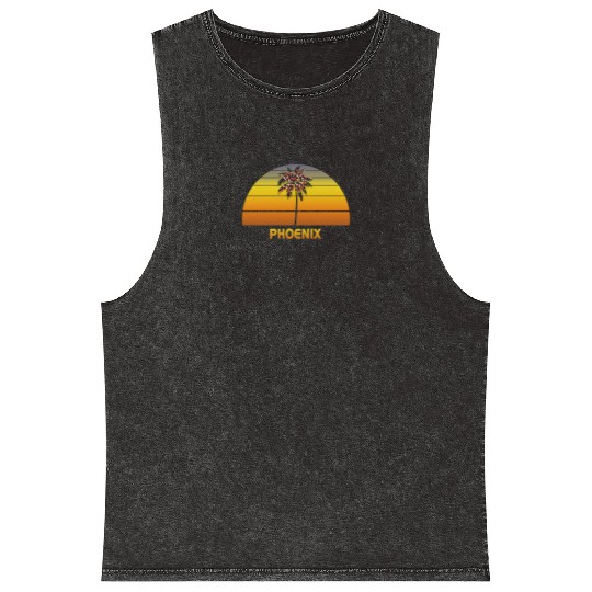 Phoenix Arizonna Palm Tree Christmas Lights Family Mineral Wash Tank Tops