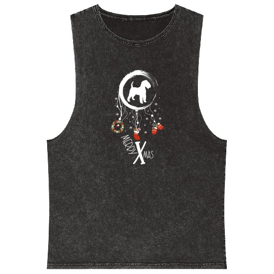 dog dreamcatcher Christmas Lakeland Terrier Mineral Wash Tank Tops