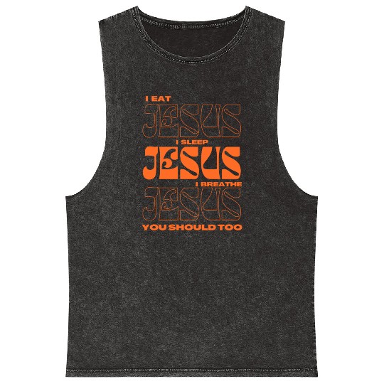 Eat Sleep Breath Mineral Wash Tank Tops