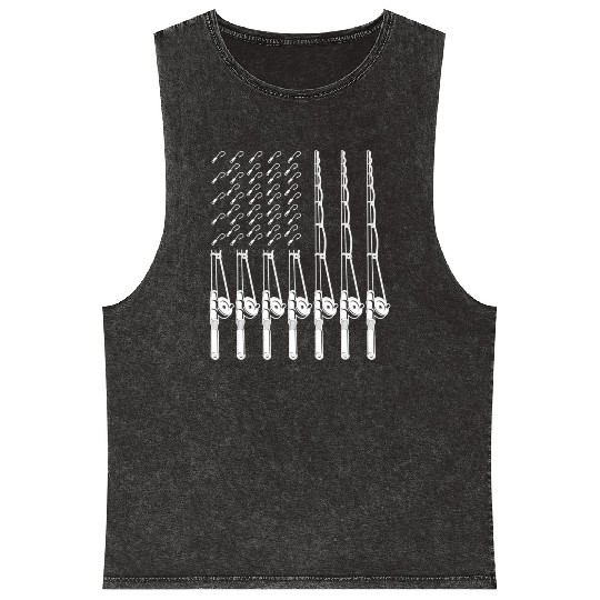 Hobfishing Pole American Pride Us Flag Mineral Wash Tank Tops