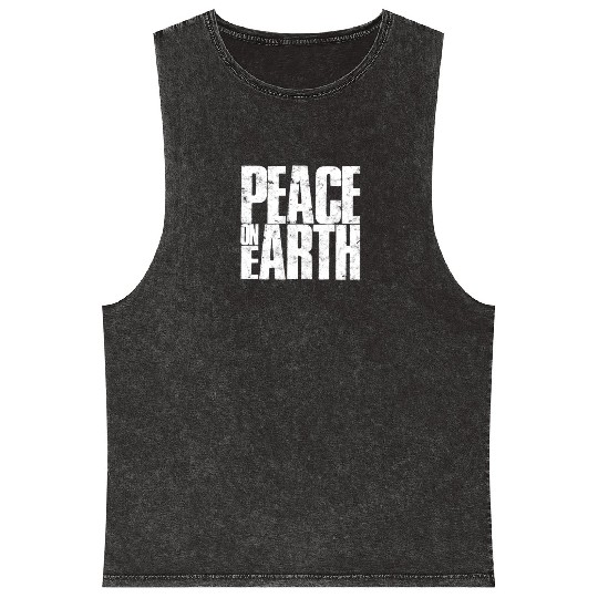 Peace on Earth - peace Mineral Wash Tank Tops