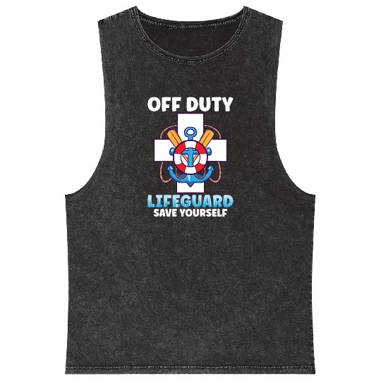 Swimmer Scuba Diving Lifeguard Water Sport Mineral Wash Tank Tops