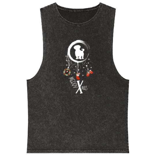 dog dreamcatcher Christmas Shih Tzu Mineral Wash Tank Tops