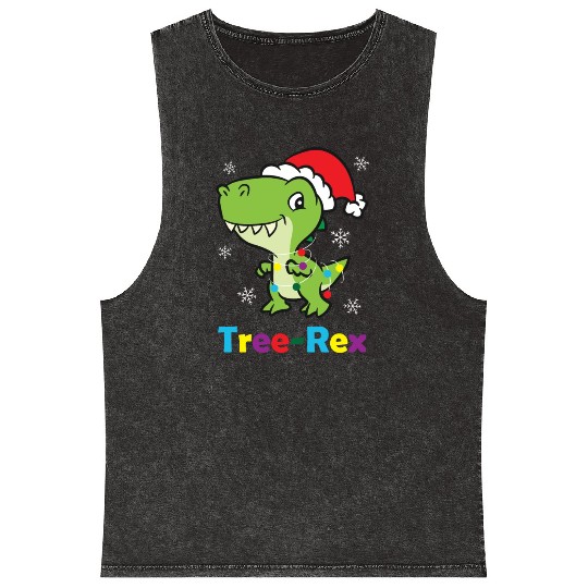 T-Rex - Tree-Rex light chain colorful Mineral Wash Tank Tops