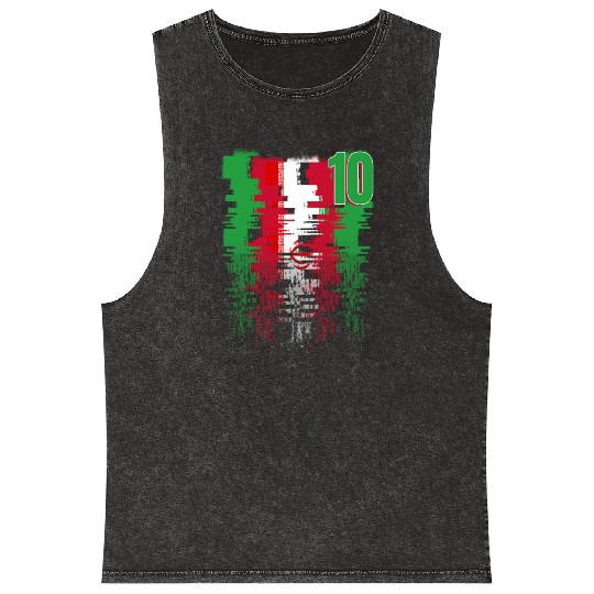 Iran Soccer team Jerseys Iran team 2022 number 10 Mineral Wash Tank Tops