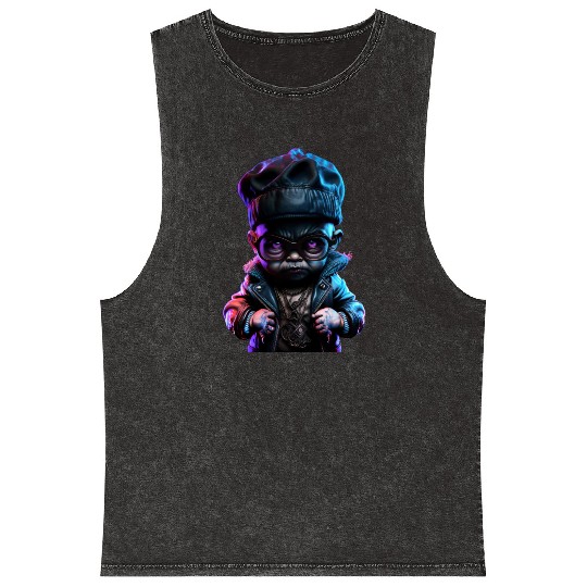 Baby Cyberpunk Gangsta Mineral Wash Tank Tops