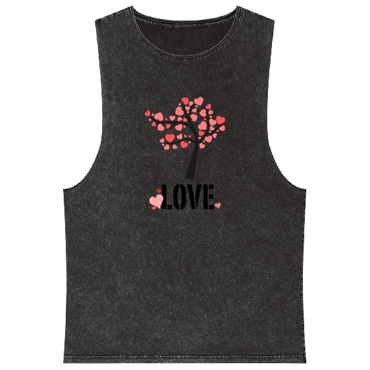 Valentine's Love Tree! Mineral Wash Tank Tops