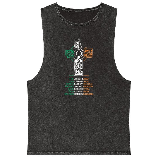 Celtic cross Mineral Wash Tank Tops