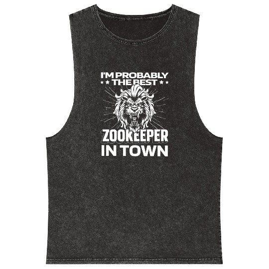 Zookeeper Lion Mineral Wash Tank Tops