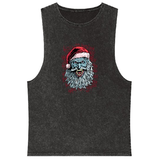 bad santa Mineral Wash Tank Tops