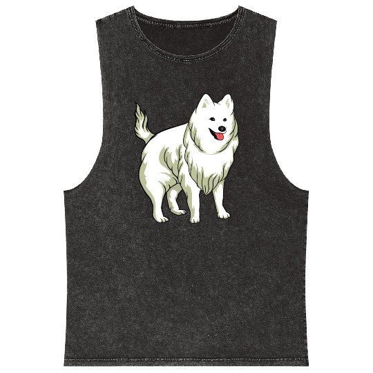 Samoyed Cute White Dog Owners Pet Lover Gift Ideas Mineral Wash Tank Tops