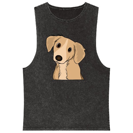 Dachshund Cute Puppy Funny Dog Pet Lover Gift Idea Mineral Wash Tank Tops