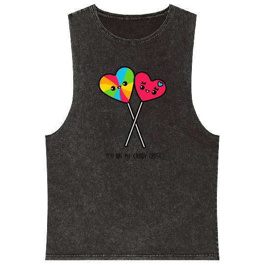 You Are My Candy Crush Mineral Wash Tank Tops
