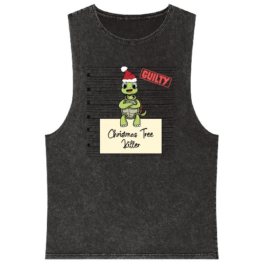 turtle christmas funny prison Mineral Wash Tank Tops