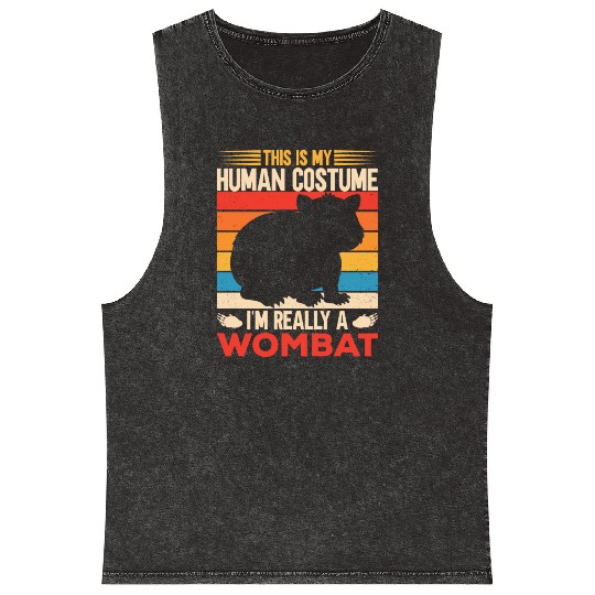 Combat Wombat For A Wombats Lover Mineral Wash Tank Tops