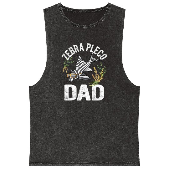 Zebra Pleco Dad Hypancistrus Catfish Fishkeeper Mineral Wash Tank Tops