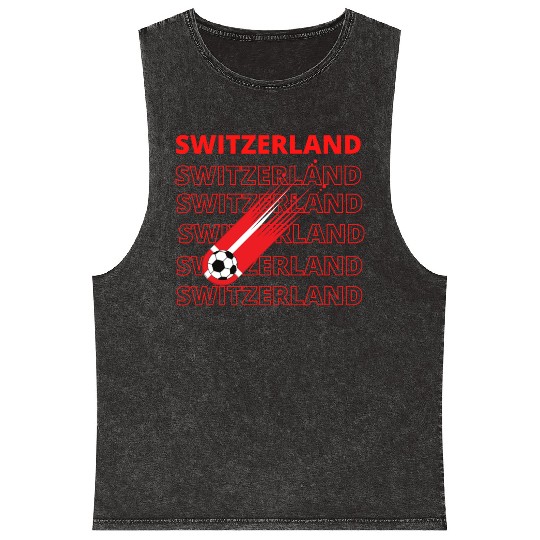 World Switzerland Soccer Vintage Mineral Wash Tank Tops