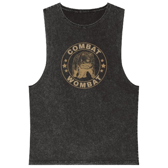 Combat Wombat For A Wombats Lover Mineral Wash Tank Tops