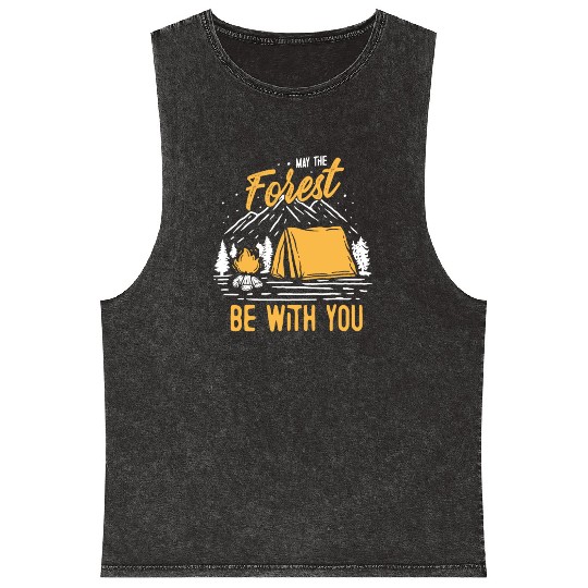 May The Forest Be With You Mineral Wash Tank Tops