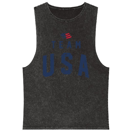 TEAM USA USED LOOK Mineral Wash Tank Tops