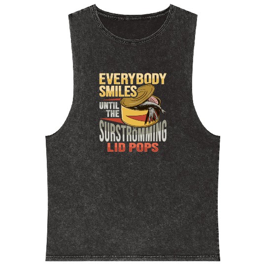Canned Fish Surströmming Design for Swedish Fish Mineral Wash Tank Tops