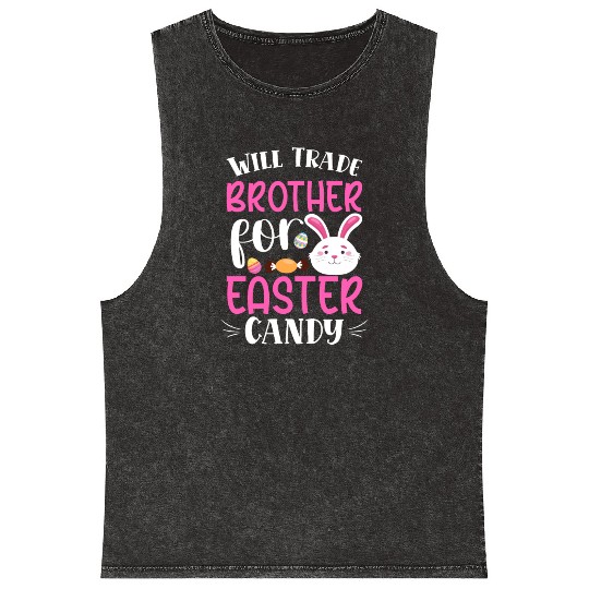 Will Trade Brother for Easter Candy Eggs Kids Boys Mineral Wash Tank Tops