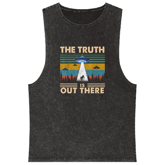 The Truth Is Out There Storm Raid Area 51 Alien Mineral Wash Tank Tops