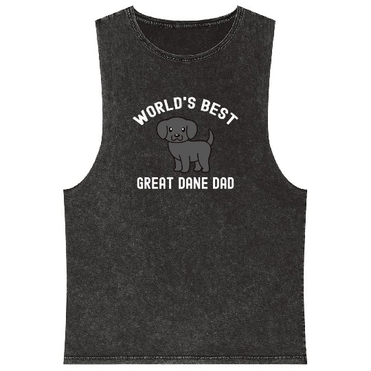 World's Best Great Dane Dad Mineral Wash Tank Tops