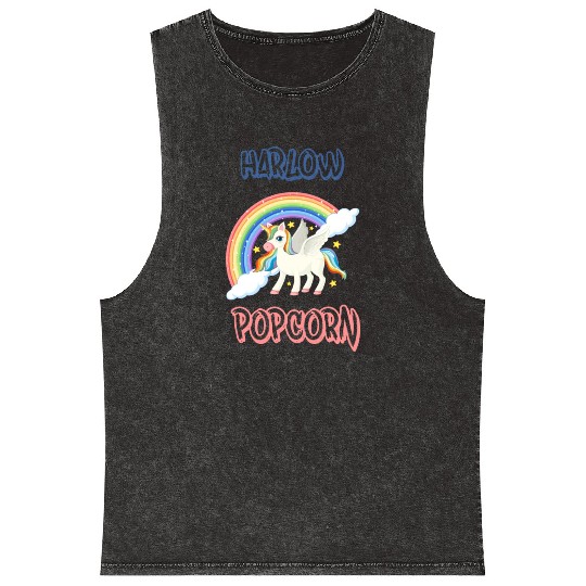 Harlow And Popcorn Merch Popcorn The Pony Mineral Wash Tank Tops