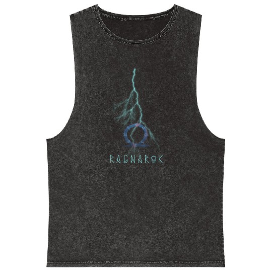 god of war ragnarock Mineral Wash Tank Tops black for gamers